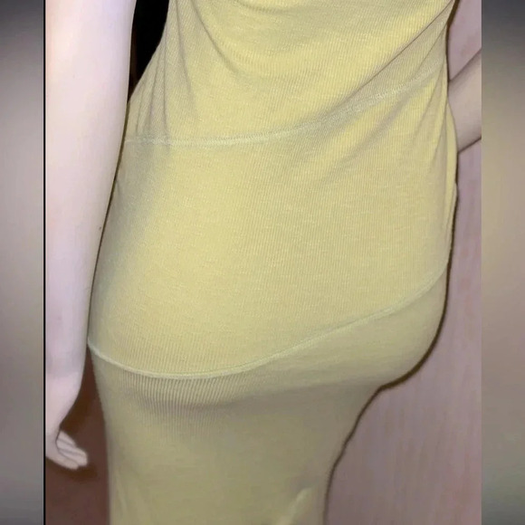 VIBRANT GREEN SEE YOU MONDAY STRAPLESS RIBBED MIDI DRESS SIZE LARGE - Picture 7 of 13